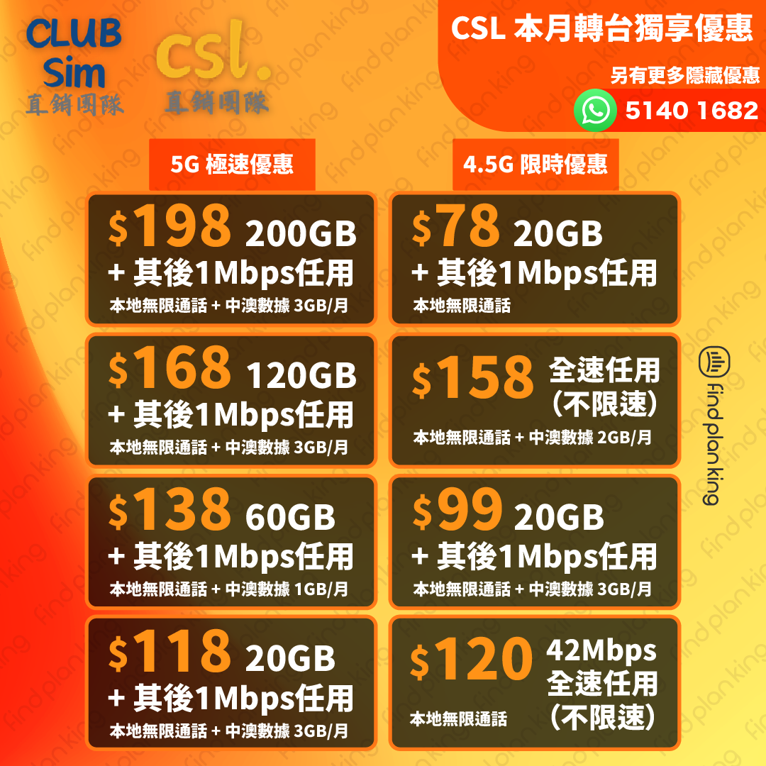 💥推介CSL手機轉台及5G寬頻服務💥 ⭐️中港澳3地共享計劃⭐️ 1️⃣ 